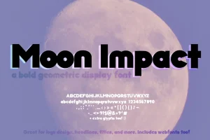 Moon Impact Font Bold (Geometric Font)