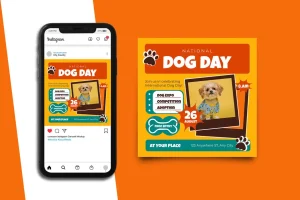 National Dog Day Instagram Post Template