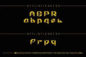 NCL Nexiom – Y2K Cyberpuk Futuristic Mecha Font