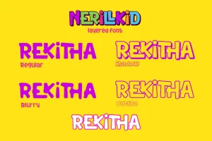 Nerillkid – Playful Display Font