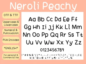 Neroli Peachy Handwritten Summer Font