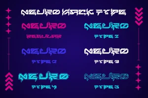 Neuro Hack – Cyberpunk Game Font