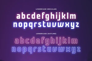 NIGHTIES – Neon Light Party Font