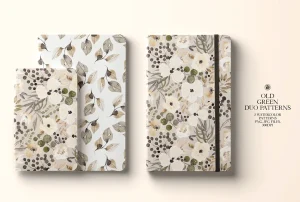 Old Green Duo Watercolor Patterns