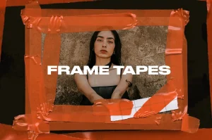 Orange Grunge Frame Tapes
