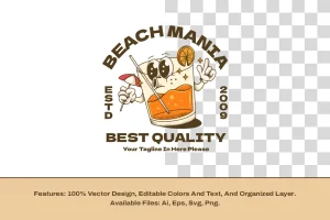 Orange Juice Logo Mascot