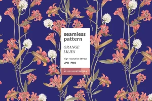 Orange Lilies Pattern