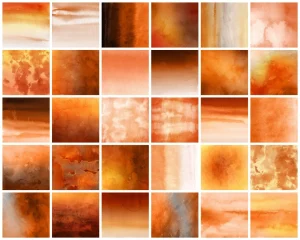 Orange Watercolor Backgrounds Vol.1
