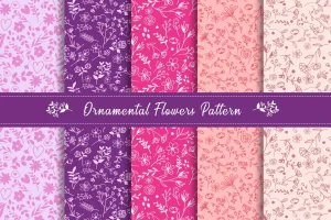 Ornamental Flowers Pattern Collection