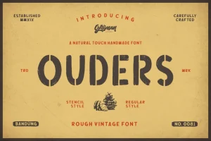 Ouders | Vintage Stencil Typeface