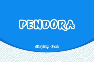 Pendora – Outline display font