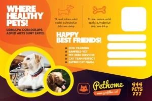Pets Shop Postcard Templates
