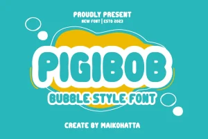 Pigibob – Bubble Style Font