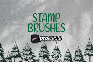 Pine Tree Brush Stamp Procreate