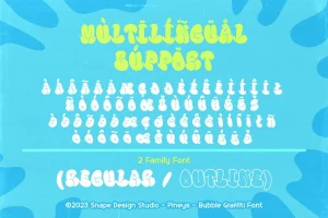 Pineys – Bubble Graffiti Font