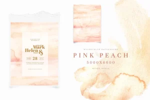 Pink Peach Watercolor Texture
