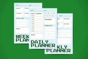 Pixelated Daily and Weekly Planner