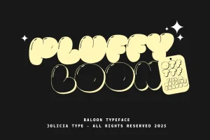 Pluffy Loon | Baloon Bubble Font