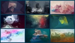 Polygon Abstract Backgrounds V11