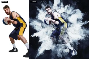 Powder Explosion Photoshop Action