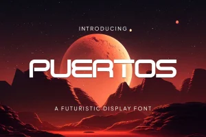 Puertos – Geometric Futuristic Display Font