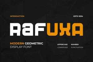 Rafuxa – A Modern Geometric Font