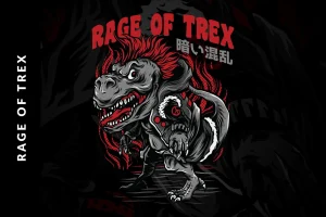 Rage of T-Rex T-Shirt Design