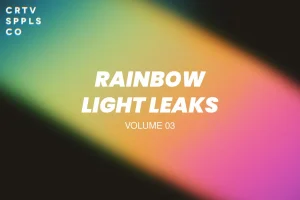 Rainbow Light Leaks Textures Vol. 03