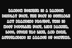 Ransom Ecinzer – Letter Cuts Font