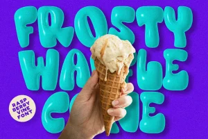 Raspberry Vine – 3D SVG Font
