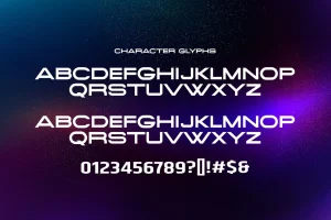 Rebork Expanded Modern Neon Sans Typeface