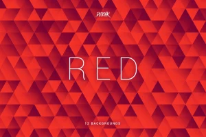 Red | Abstract Triangles Mosaic Backgrounds