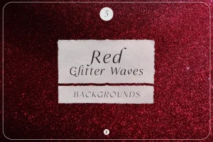 Red Glitter Waves Backgrounds