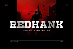 Redhank – Modern Expanded Slab Serif – Game Font
