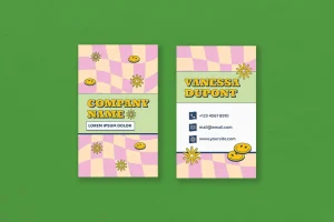Retro Business Card Portrait Template