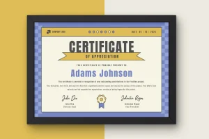 Retro Creative Certificate Template V3