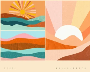Retro Groovy Paper Backgrounds