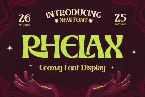 RHELAX | Groovy Retro Font