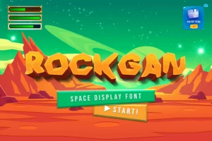 Rockgan Space Game Display Font