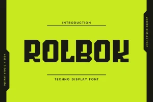 Rolbok – Futuristic & Tech Font