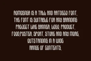 Romosnga – Tall & Medieval Font