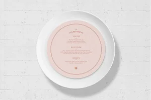 Round Wedding Menu Layouts