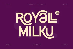 Royall Milku – Playful & Kids Display Font