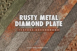rusty metal diamond plate texture #03