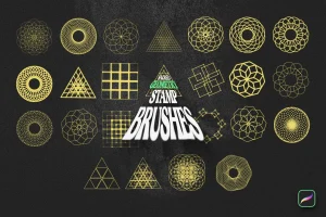 Sacred Geometry Procreate Stamp Brushes