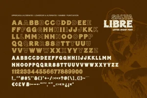 Salva Libre – Letter Stamp Font