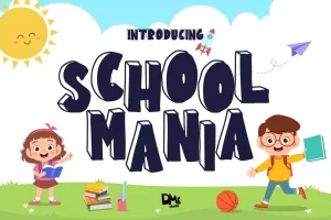 School Mania – Block Crafty Font