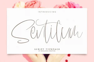 Sentilum Script Calligraphy Handmade Font Typeface