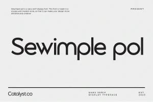 Sewimple Pol Sans Serif Display Font