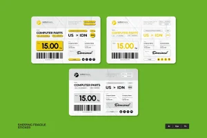 Shipping Fragile Sticker Label